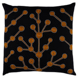 Schumacher Black & Beige 20" x 20" Tree Of Life Pillow