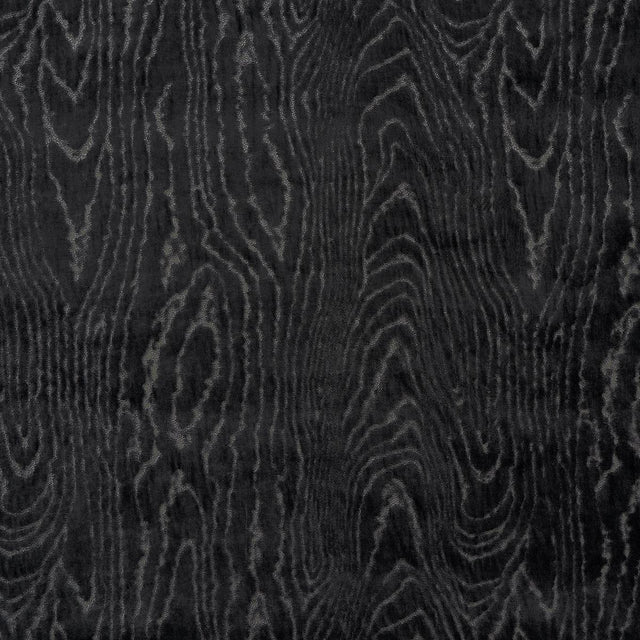 Schumacher Marisa Moire Velvet Smoke Fabric