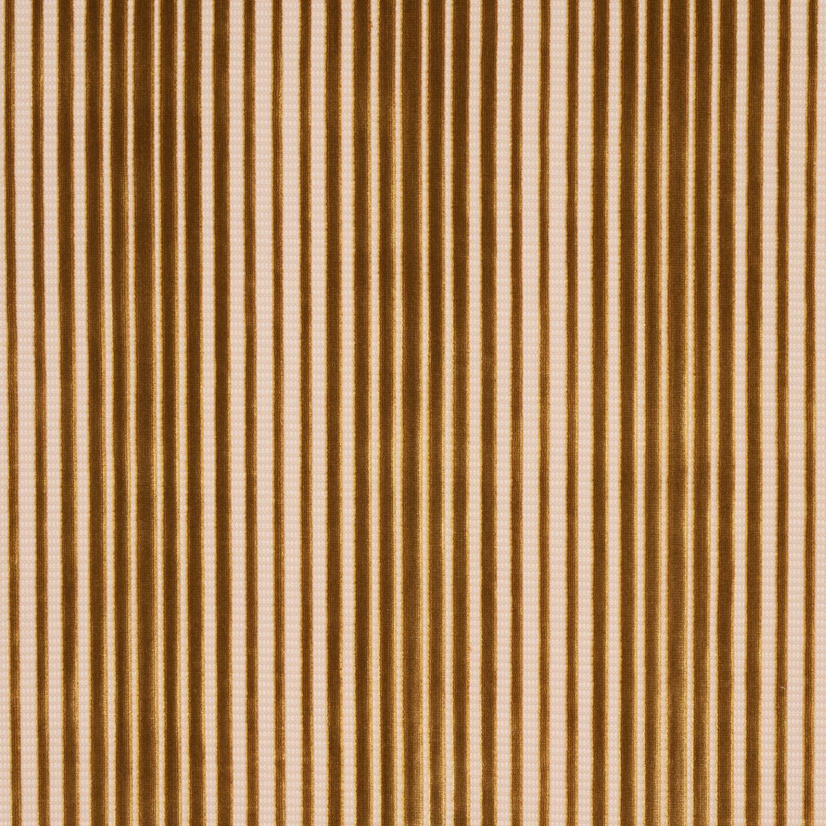 Schumacher Chimay Stripe Velvet Bronze Fabric