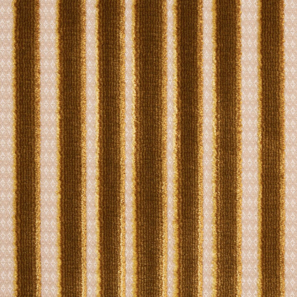 Schumacher Chimay Stripe Velvet Bronze Fabric