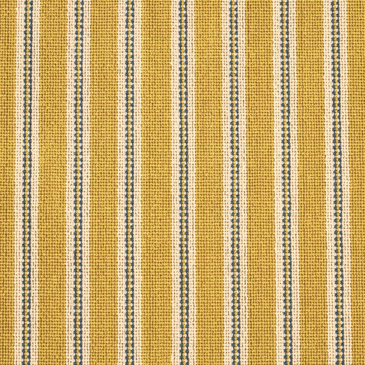 Schumacher Benson Stripe Pingl Saffron Fabric