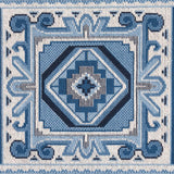 Schumacher Crowley Pingl Blue Fabric