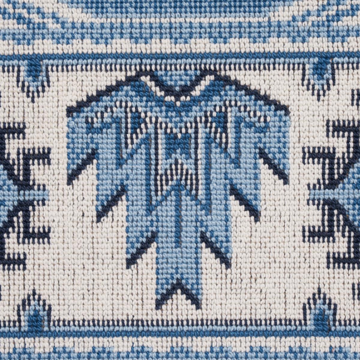 Schumacher Crowley Pingl Blue Fabric