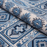 Schumacher Crowley Pingl Blue Fabric