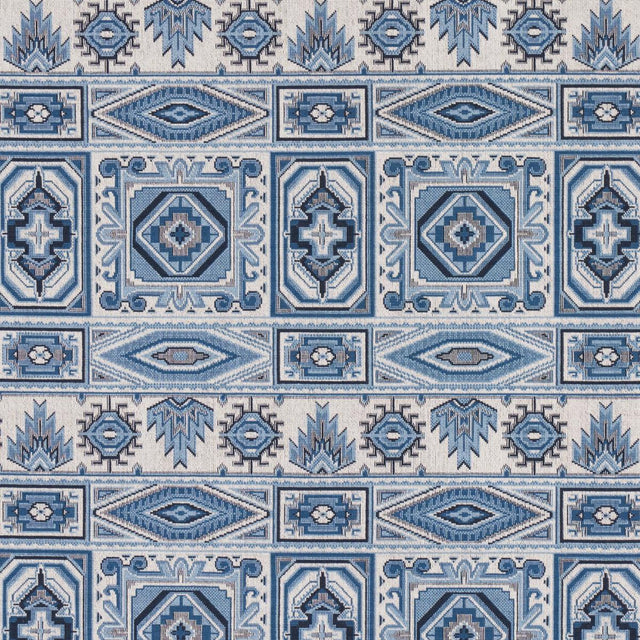 Schumacher Crowley Pingl Blue Fabric