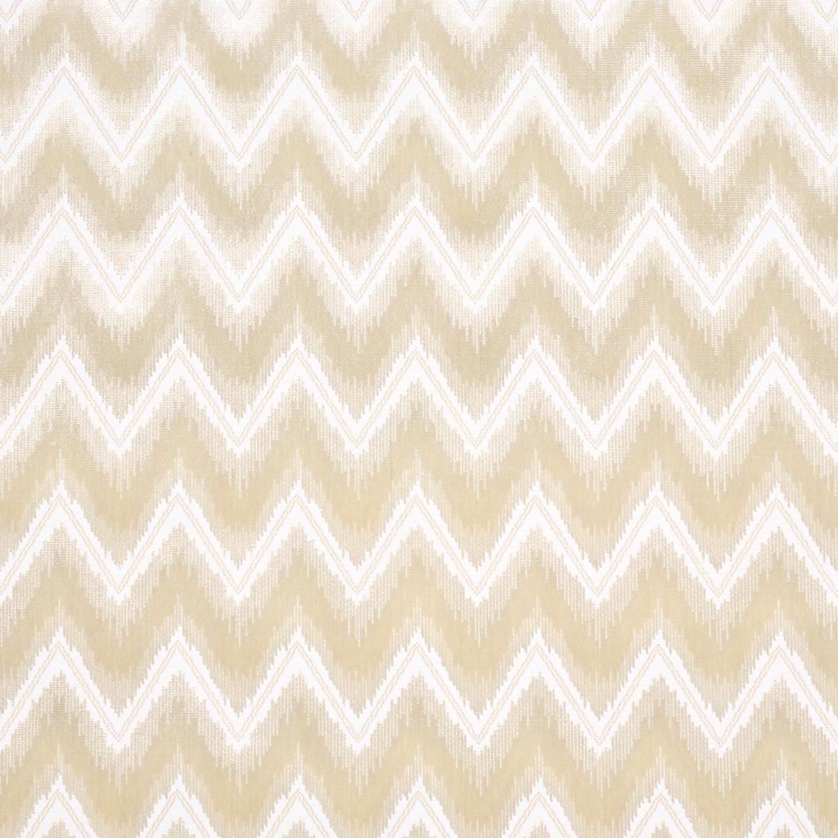 Schumacher Chevron Velvet Champagne Fabric