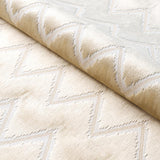 Schumacher Chevron Velvet Champagne Fabric