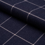 Schumacher Bancroft Wool Plaid Navy Fabric
