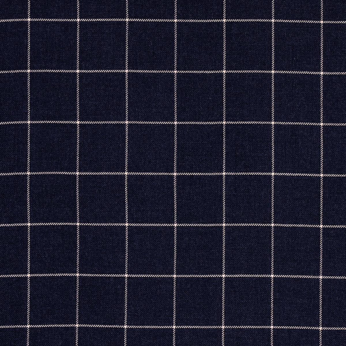 Schumacher Bancroft Wool Plaid Navy Fabric