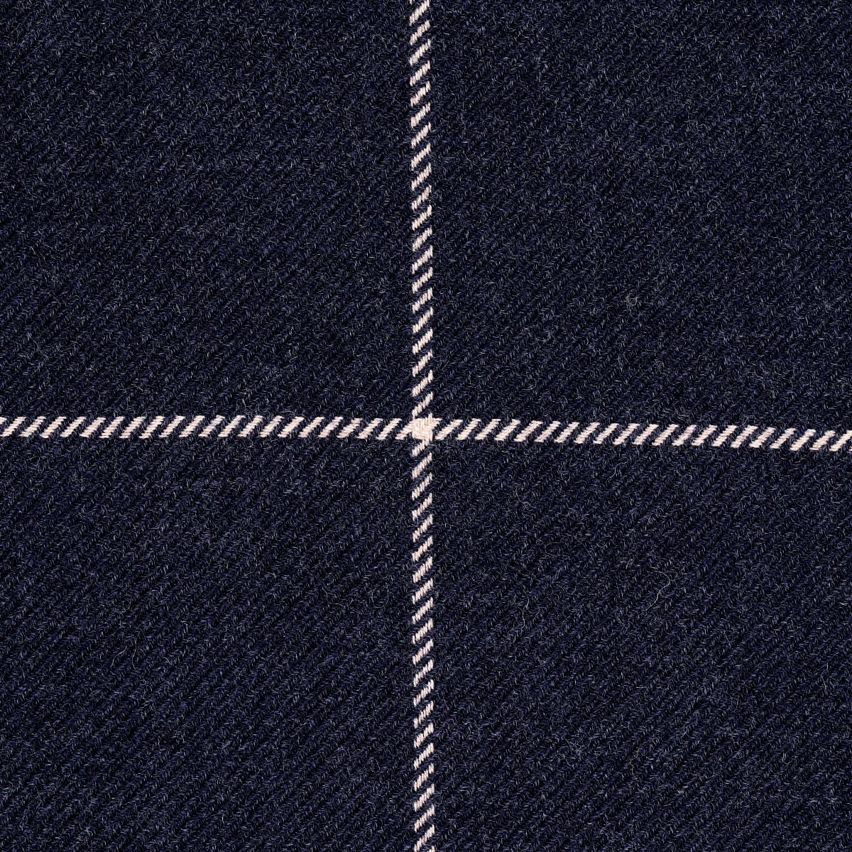 Schumacher Bancroft Wool Plaid Navy Fabric