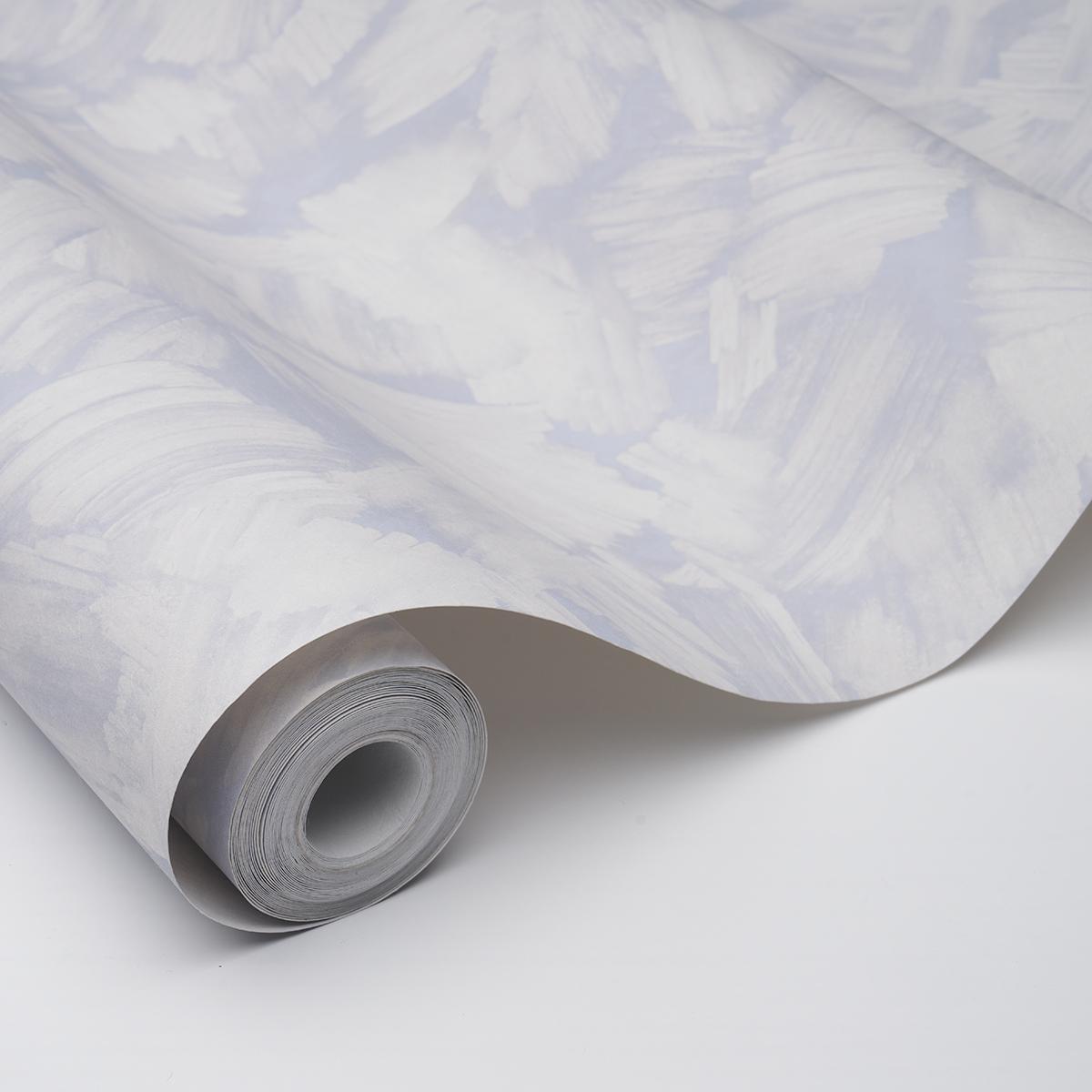 Schumacher Backdrop X Schumacher Atmos Cool Lilac Wallpaper