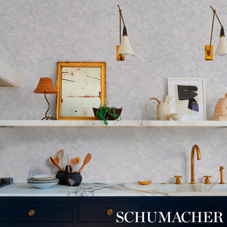 Schumacher Atmos Cool Lilac Wallpaper