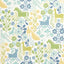 Schumacher Lupita Blues And Greens Wallpaper
