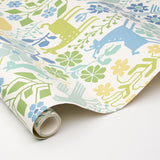 Schumacher Lupita Blues And Greens Wallpaper