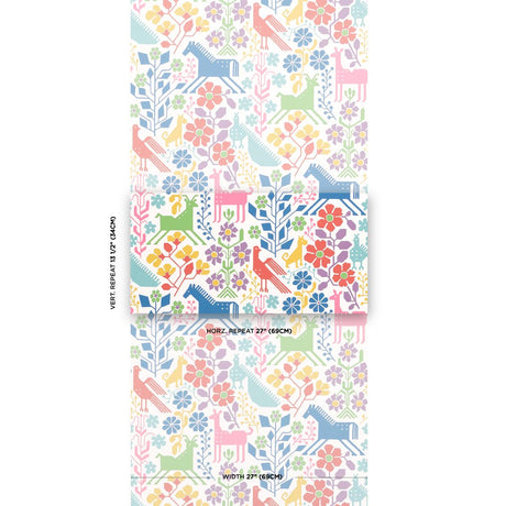 Schumacher Lupita Vibrant Multi Wallpaper