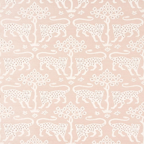 Schumacher Woodland Leopard Sisal Petal Wallpaper