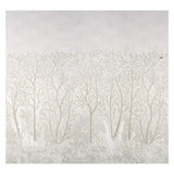Schumacher Brindille Golden Accented Panel Set Alabaster Wallpaper