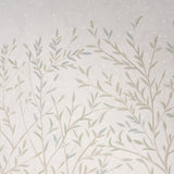 Schumacher Brindille Golden Accented Panel Set Alabaster Wallpaper