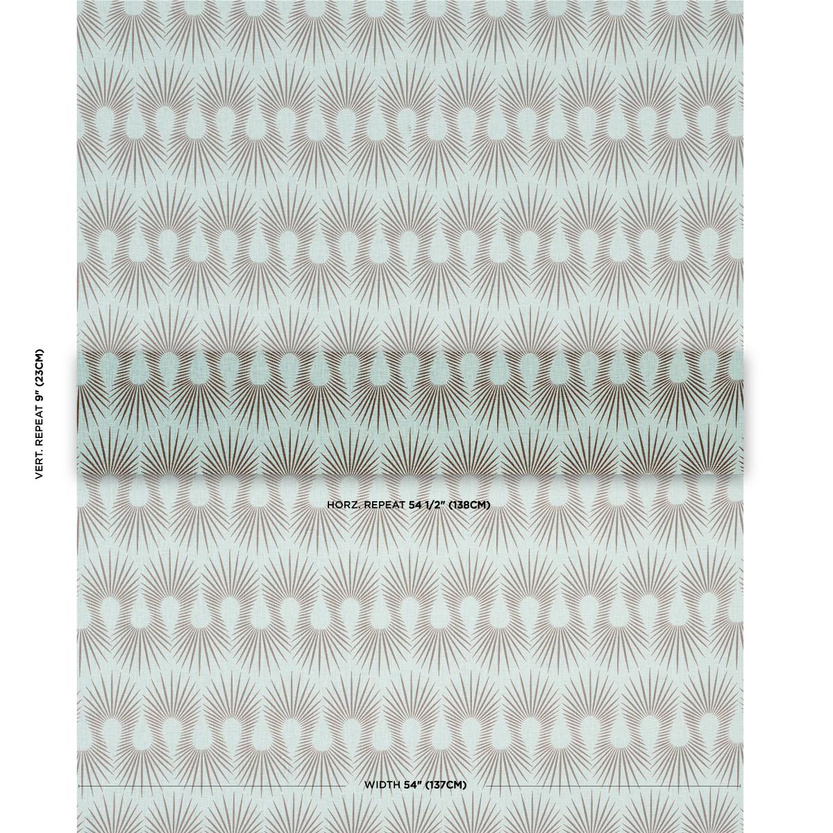 Schumacher Hedgehog Duck Egg Brown Fabric