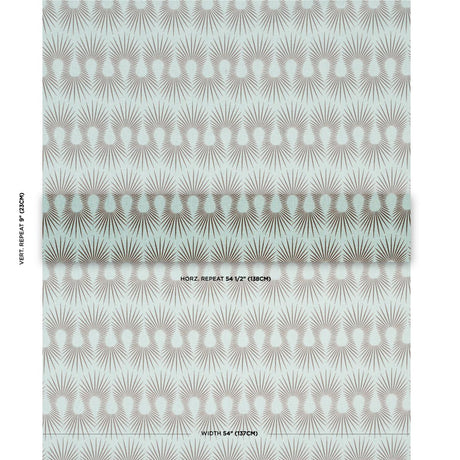 Schumacher Hedgehog Duck Egg Brown Fabric