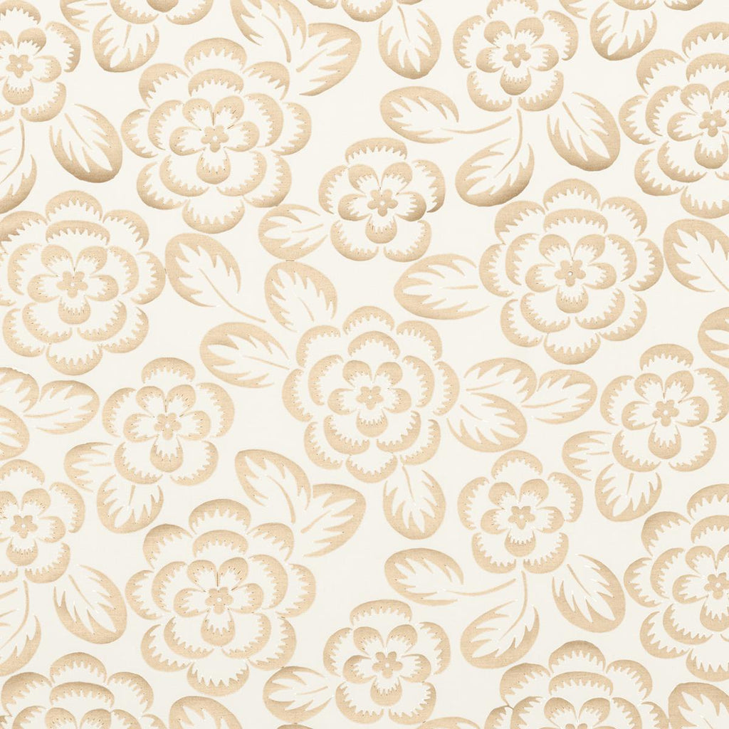Schumacher Angelica Floral Champagne & Ivory Fabric