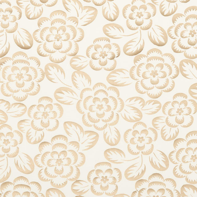 Schumacher Angelica Floral Champagne & Ivory Fabric