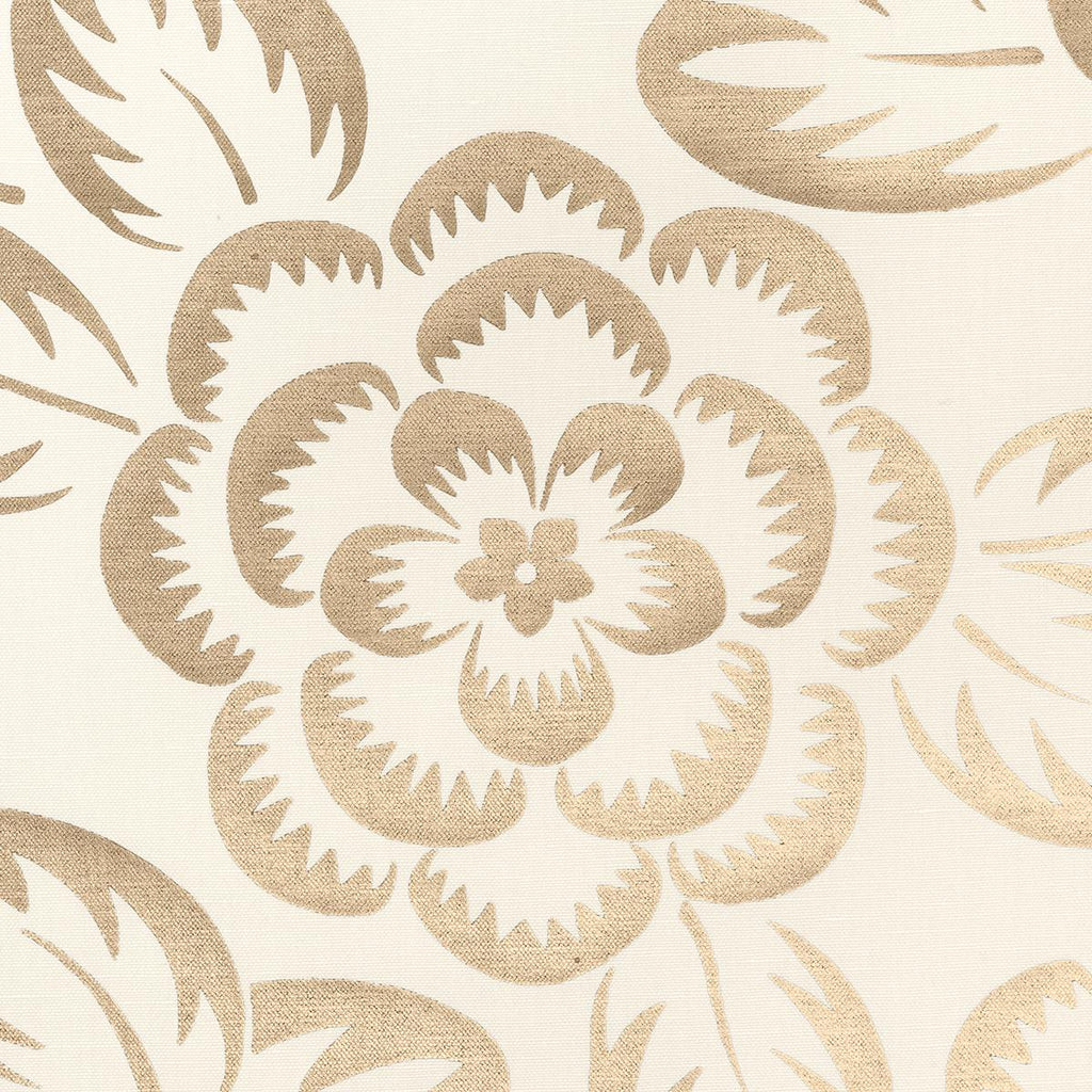 Schumacher Angelica Floral Champagne & Ivory Fabric