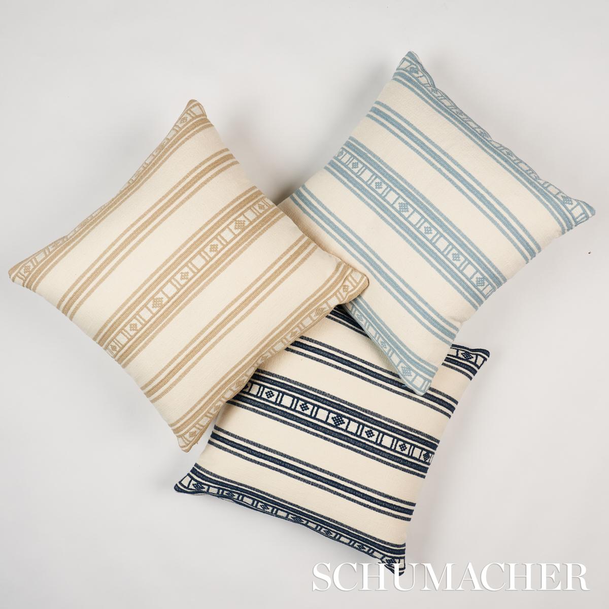 Schumacher Indigo 22" x 22" Buena Vista Pillow