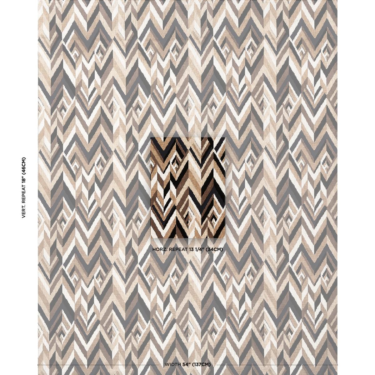 Schumacher Taylor Velvet Espresso Fabric