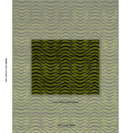 Schumacher Sabi Tiger Velvet Jungle Fabric