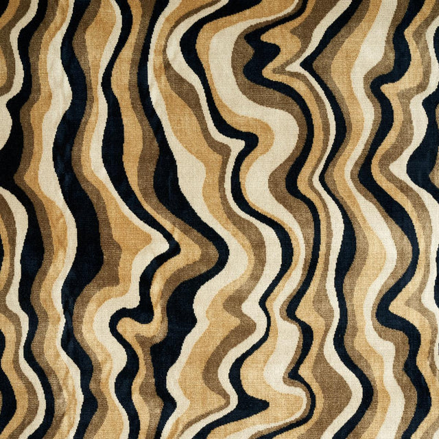 Schumacher Swirl Velvet Neutral Fabric