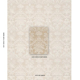 Schumacher Limbourg Damask Velvet Pearl Fabric