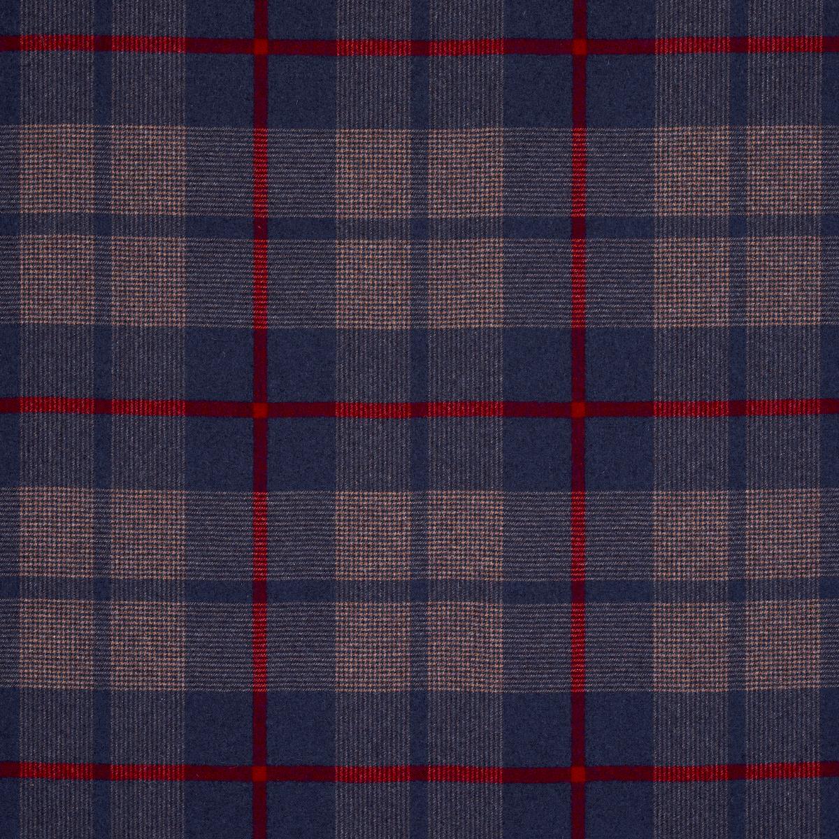 Schumacher Montana Wool Plaid Navy Fabric