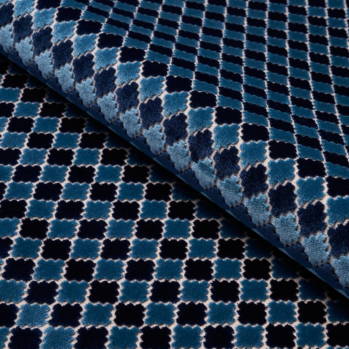 Schumacher Marrakesh Velvet Indigo Fabric