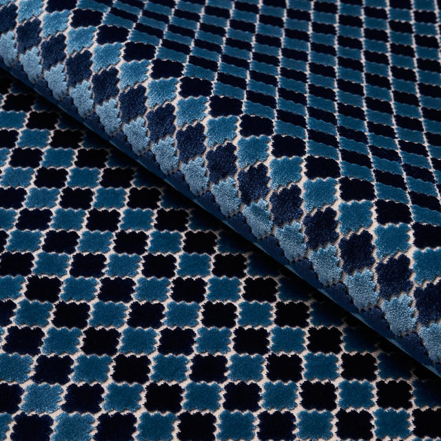 Schumacher Marrakesh Velvet Indigo Fabric
