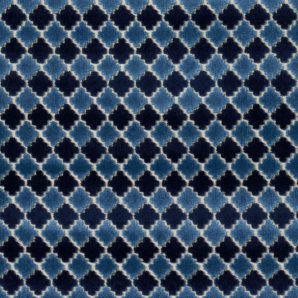 Schumacher Marrakesh Velvet Indigo Fabric