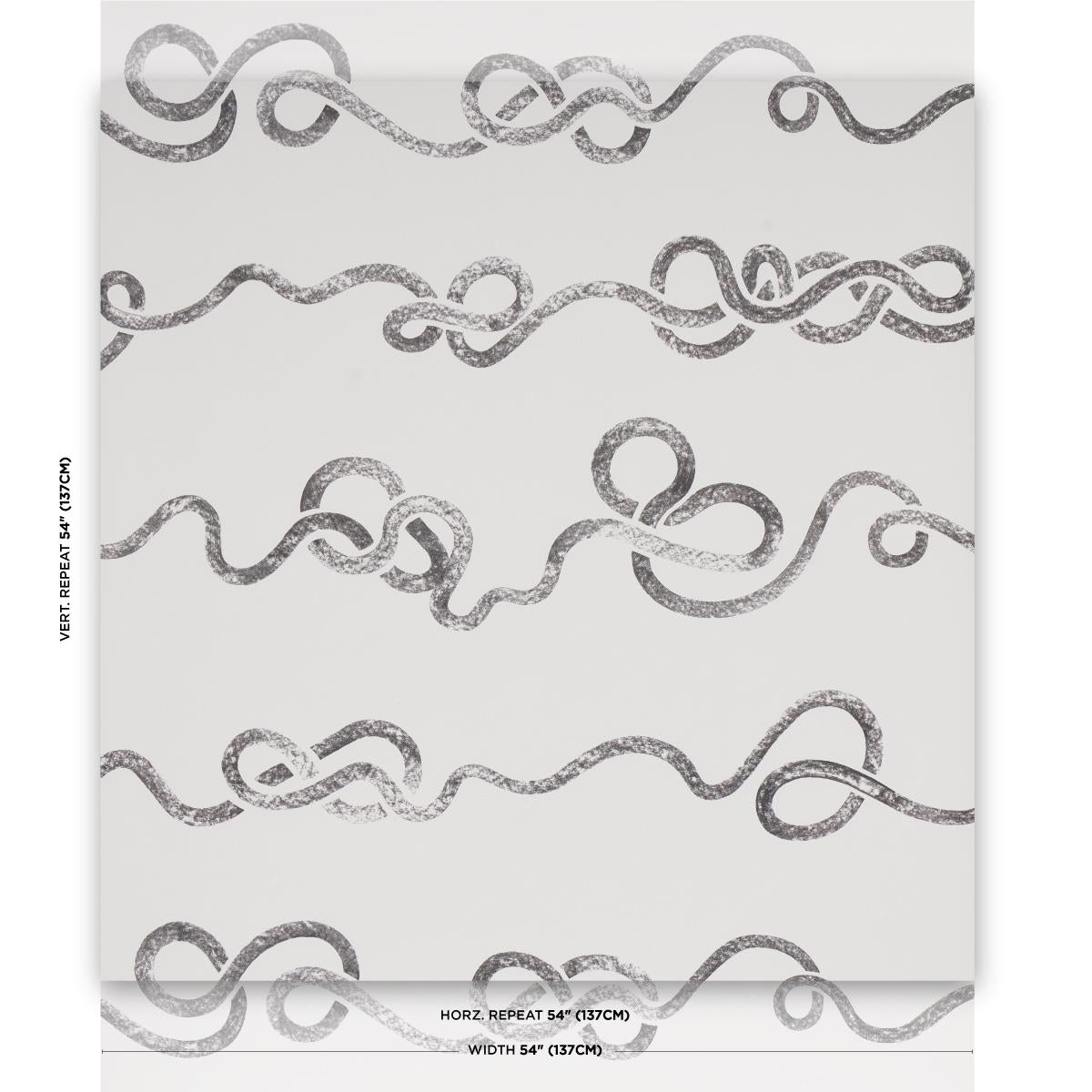 Schumacher Backdrop X Schumacher Rhapsody Graphite Wallpaper