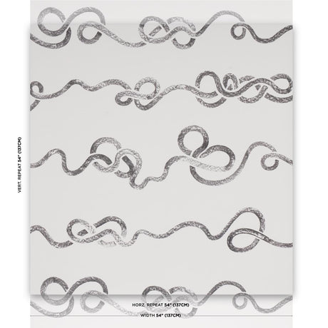 Schumacher Backdrop X Schumacher Rhapsody Graphite Wallpaper