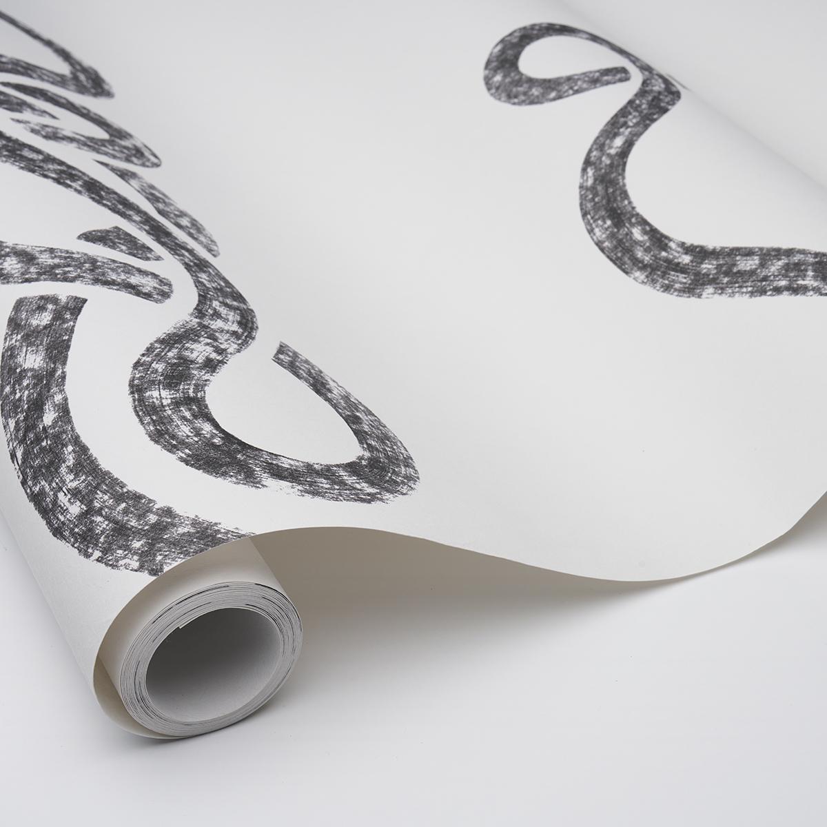 Schumacher Backdrop X Schumacher Rhapsody Graphite Wallpaper