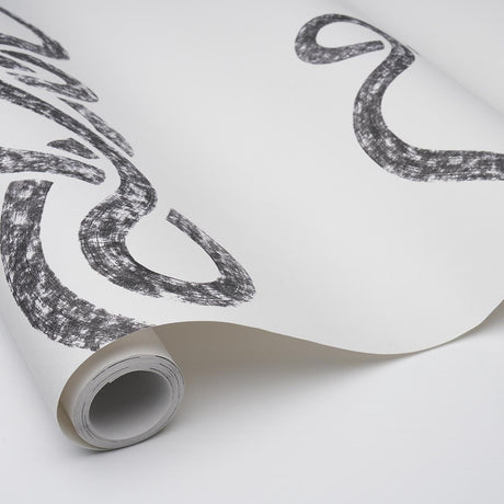 Schumacher Backdrop X Schumacher Rhapsody Graphite Wallpaper