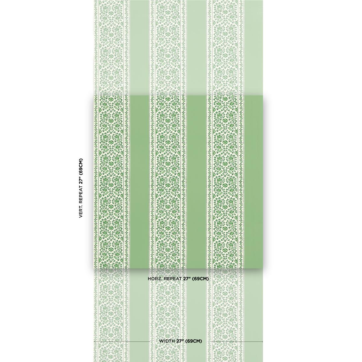Schumacher Jasmine Leaf Green Wallpaper
