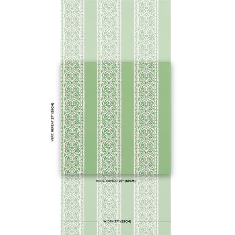 Schumacher Jasmine Leaf Green Wallpaper