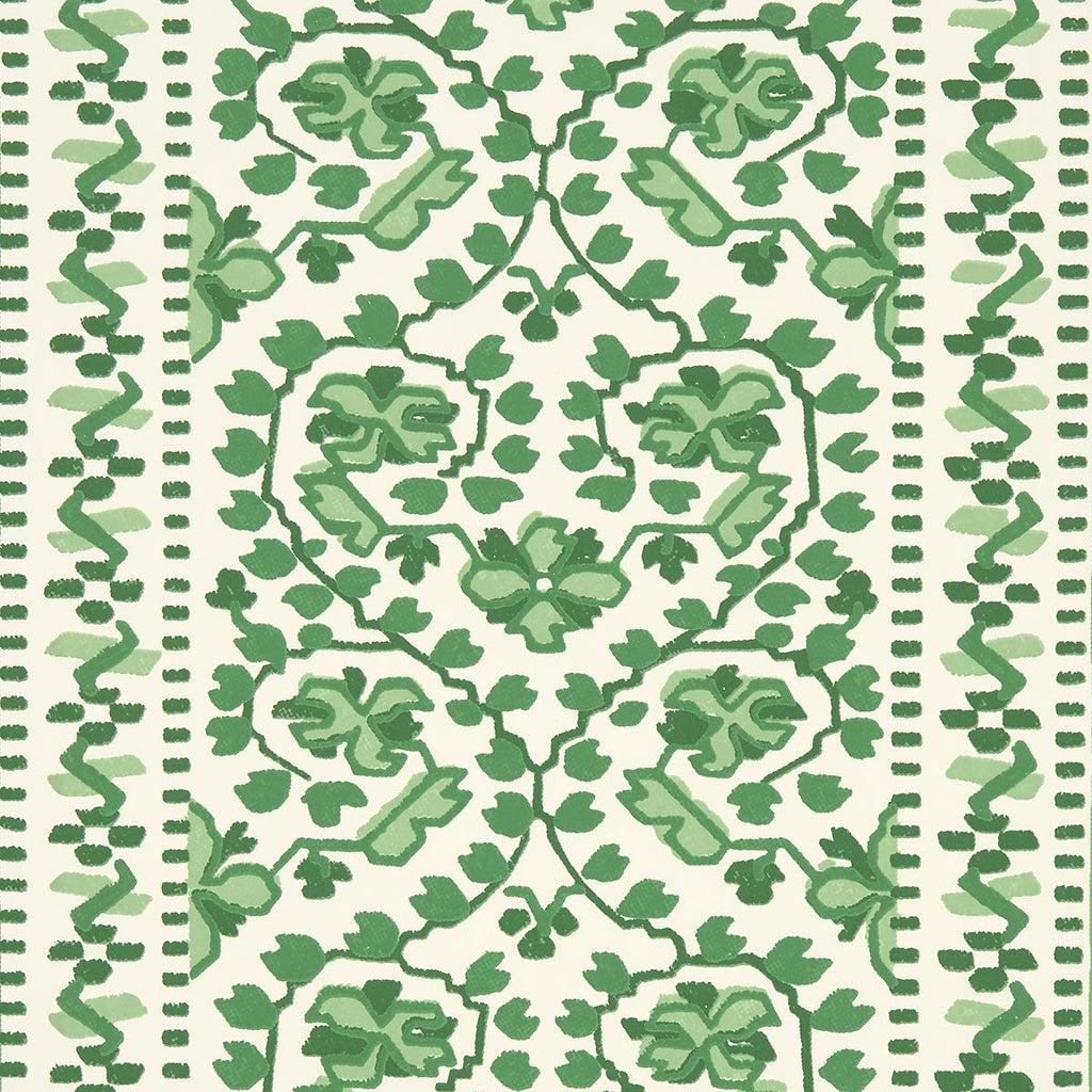 Schumacher Jasmine Leaf Green Wallpaper