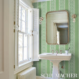 Schumacher Jasmine Leaf Green Wallpaper