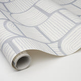 Schumacher Backdrop X Schumacher Bloomsbury Cool Gray Wallpaper