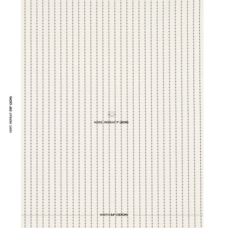 Schumacher Beaded Stripe Black And Cream Fabric