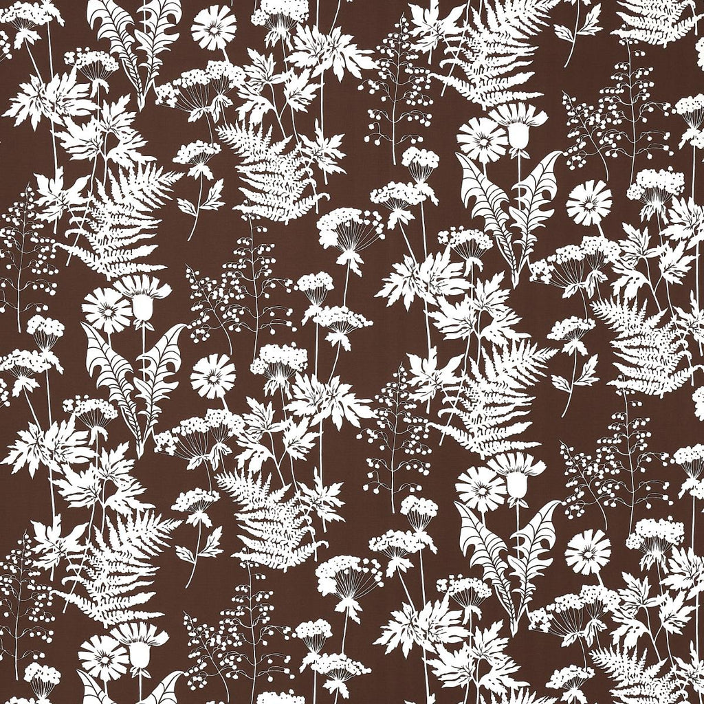Schumacher Spring Floral Indoor/Outdoor Brown Fabric