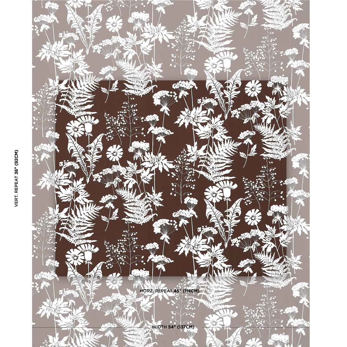 Schumacher Spring Floral Indoor/Outdoor Brown Fabric