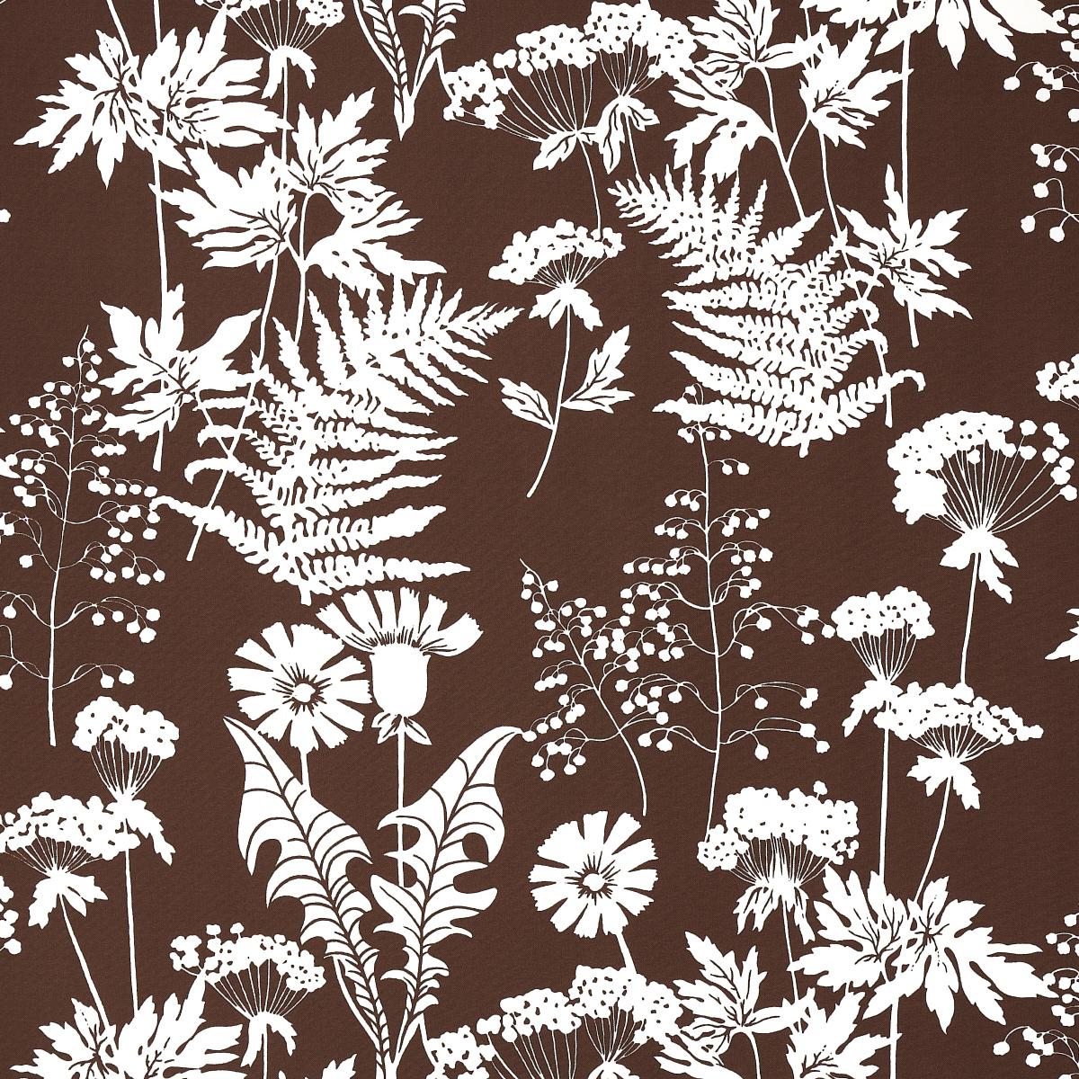 Schumacher Spring Floral Indoor/Outdoor Brown Fabric