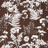 Schumacher Spring Floral Indoor/Outdoor Brown Fabric